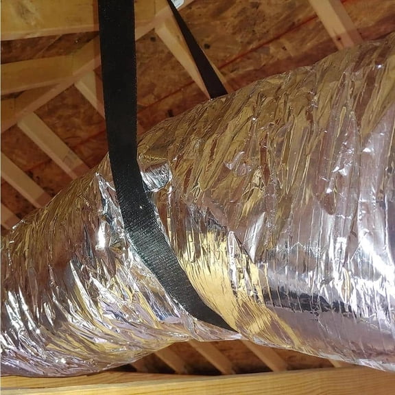 Master Flow 8 in. x 25 ft. Insulated Flexible Duct R8 Silver Jacket