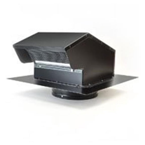 Master Flow GNV7BL Goose Neck Ventilator Galvanized Steel Black