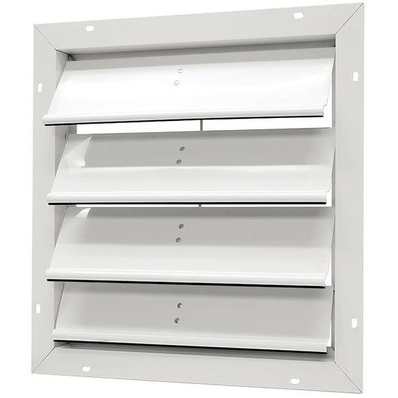 GAF Master Flow 20 in. Aluminium Gable Vent Automatic Shutte in White