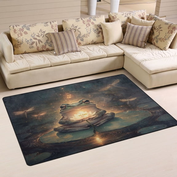 Master Frog Soft Polyester Area Rug 31''x20'', Non Slip, Memory Foam, Water Absorbent