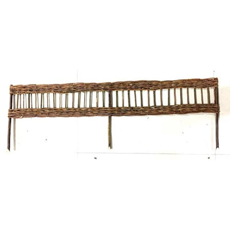 Master Garden Products Woven Willow Edging with Vertical Cross Sections Pattern, 16 by 47-Inch