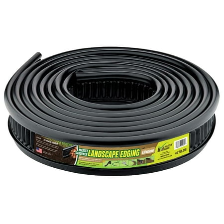 Master Gardener Lifetime 40 ft. Coiled Black Plastic Landscape Edging 25841