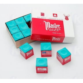 Master Green Billiard Cue Chalk Doz. Box 12 Count 12 Pack