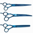 thumbnail image 1 of Master Grooming Tools 5200 Blu Ti Lefty 3Pc Shear Kit, 1 of 1