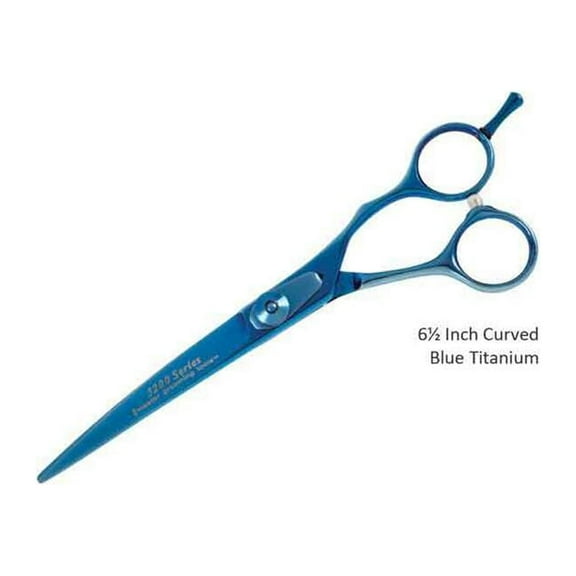Master Grooming Tools MG 5200 Blue Titanium Curved 6.5In