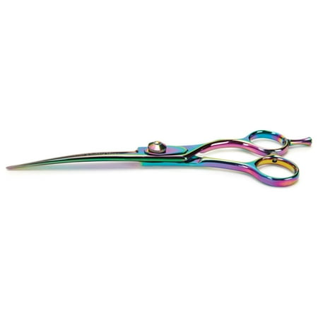Master Grooming Tools Stainless Steel 5200 Rainbow Series Curved Pet Shears, 6-1/2-Inch