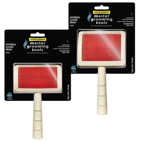 Master Grooming Tools TP1051 18 95 Universal Slicker Brush - White, Large