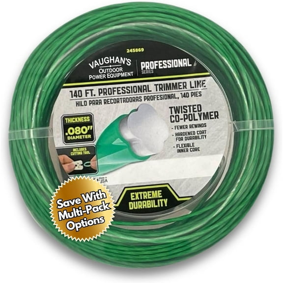 Master Line PRO .080" Trimmer Line, 140ft | Jacketed Heavy-Duty Universal Eater String for Gas & Electric Models | Made in The (1 Pack)