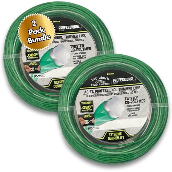 Master Line PRO .080" Trimmer Line, 140ft | Jacketed Heavy-Duty Universal Eater String for Gas & Electric Models | Made in The (2 Pack)