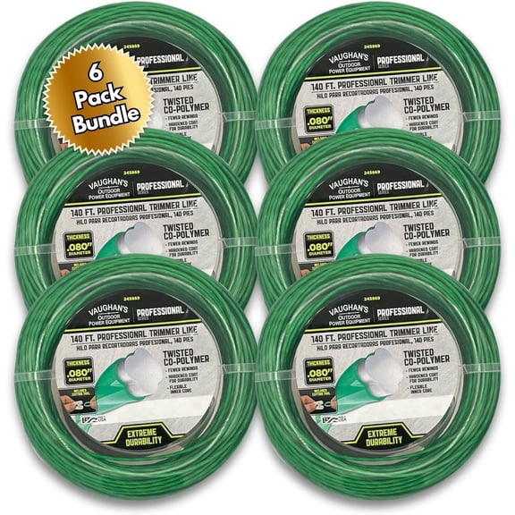 Master Line PRO .080" Trimmer Line, 140ft | Jacketed Heavy-Duty Universal Eater String for Gas & Electric Models | Made in The (6 Pack)