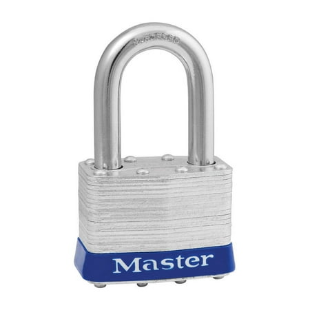 Master Lock 1-1/2" H x 1-1/8" W x 2" L Steel Pin Tumbler Padlock Keyed Alike