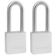 Master Lock 1-1/2 Solid Steel Long Shackle Padlock; 2-Pack