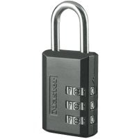 Master Lock 1-3/16 In. W. Resettable Numeric Combination Lock, Case of 18