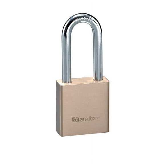Master Lock 1-9/16" H x 3/4" W x 1-3/4" L Brass 5-Pin Cylinder Padlock 1 pk