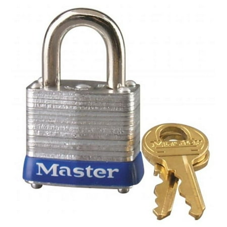 Master Lock 1.4 in. H X 1-1/8 in. W Laminated Steel 4-Pin Cylinder Padlock Keyed Alike