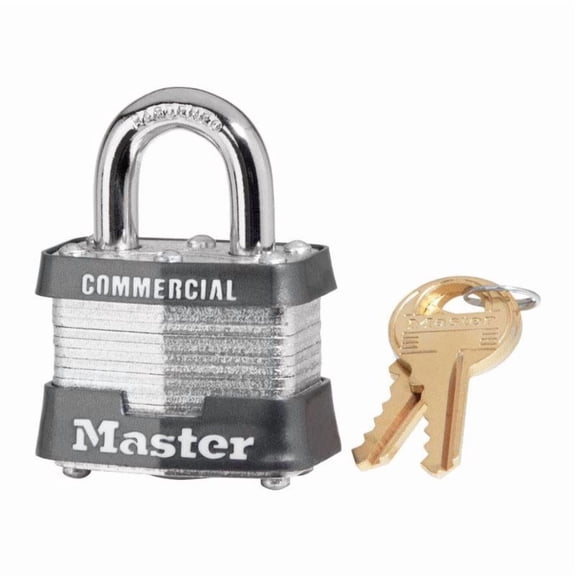 Master Lock 1-5/16 in. H X 1-5/8 in. W X 1-9/16 in. L Steel 4-Pin Cylinder Padlock Keyed Alike