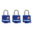 thumbnail image 1 of Master Lock 1-5/16 in. H X 1 in. W Vinyl Covered Steel Double Locking Padlock Keyed Alike, 1 of 2