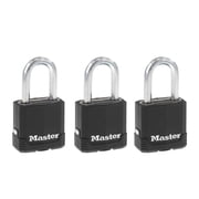 Master Lock 1-7/8" H x 1-3/16" W x 1-3/4" L Laminated Steel Dual Ball Bearing Locking Padlock