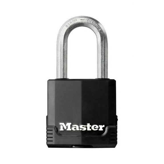 Master Lock 1-7/8" W Steel Dual Ball Bearing Locking Covered Padlock 1 pk