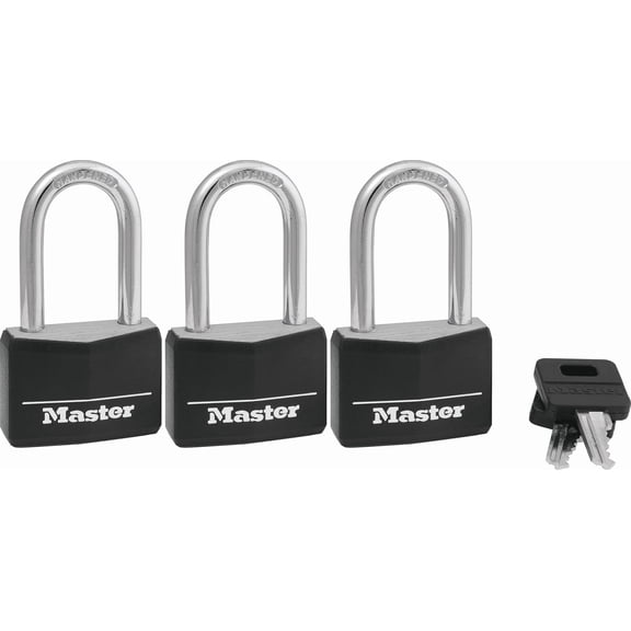 Master Lock 1-9/16 In. Wide Covered Solid Body Padlock - Pack of 6 Residential Use, Standard Application