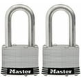 thumbnail image 1 of Master Lock  1 x 0.75. Laminated Shackle Padlock - Stainless Steel - 2 Per Pack, 1 of 1