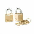 thumbnail image 1 of Master Lock 120-T Solid Brass 3-Pin Padlock, 3/4", 2-Pack, 1 of 1