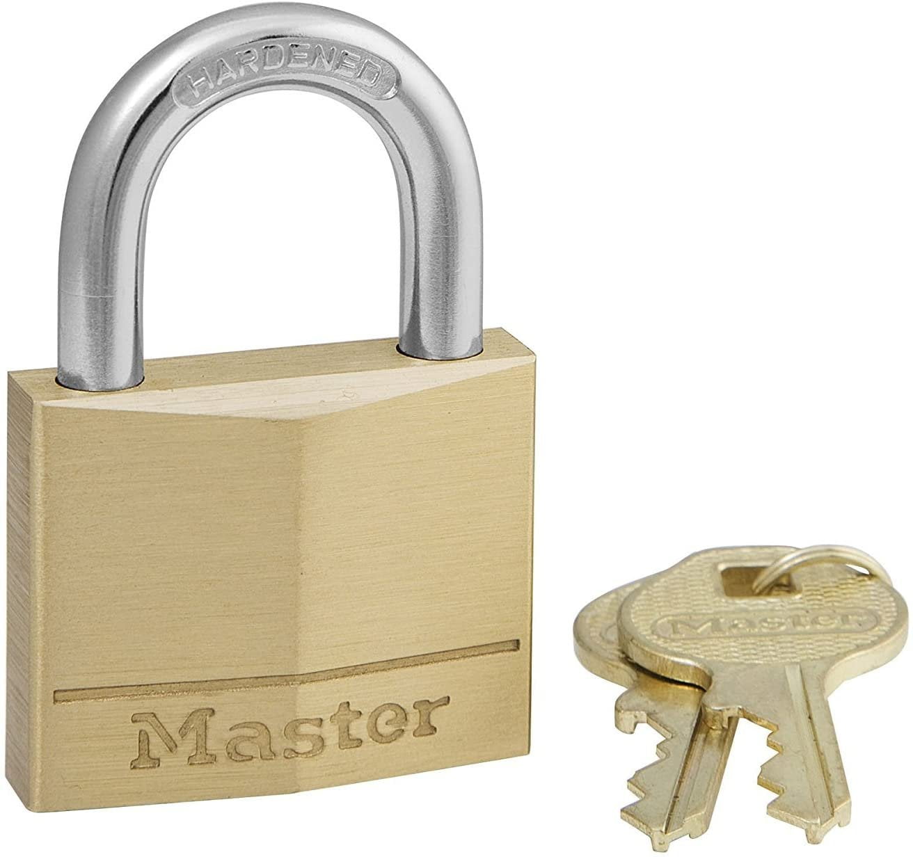Solid Brass Padlock with Hardened Steel Shackle, Pack of 4