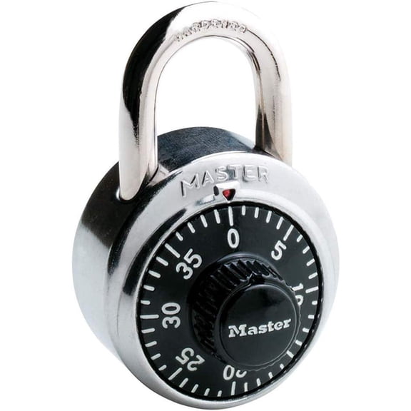 Master Lock Combination Padlock, 3 Number Dialing, Rust Resistant, Steel (1500D)
