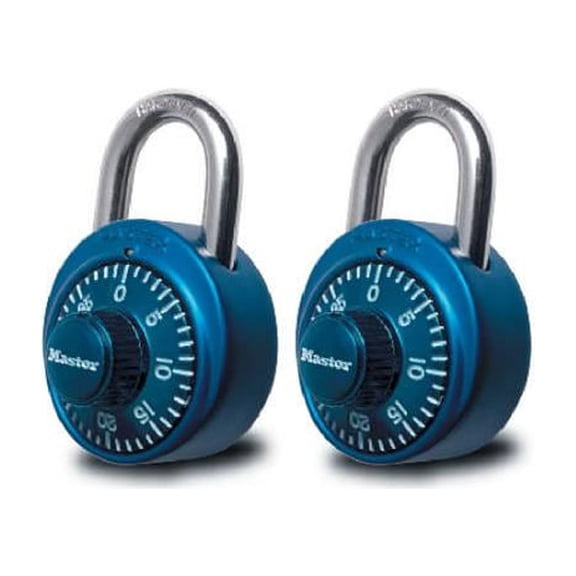 Master Lock 1530T 2-Pack Colored Dial Combination Padlocks - Quantity 4