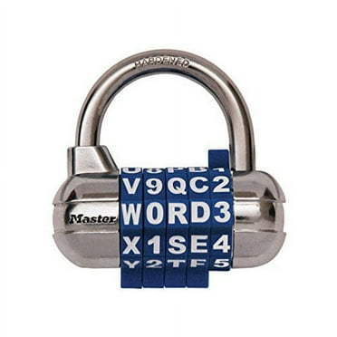 Master Lock 1534D Locker Lock Set Your Own Word Combination Padlock, 1 Pack, Assorted Colors