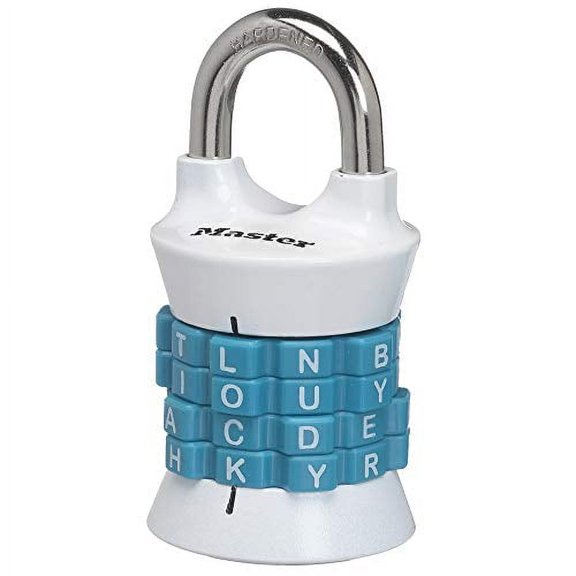 Master Lock 1535DWD Locker Lock Set Your Own Word Combination Padlock, 1 Pack, Assorted Colors