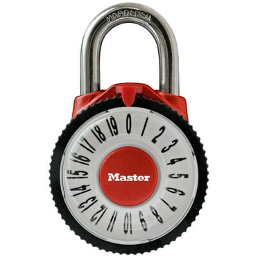 Master Lock 1588D 2-1/8 in. (54 mm.) Wide Magnification Combination Dial Padlock, Assorted Colors