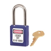 Master Lock&reg; Safety 410 Series Thermoplastic Padlock, Blue