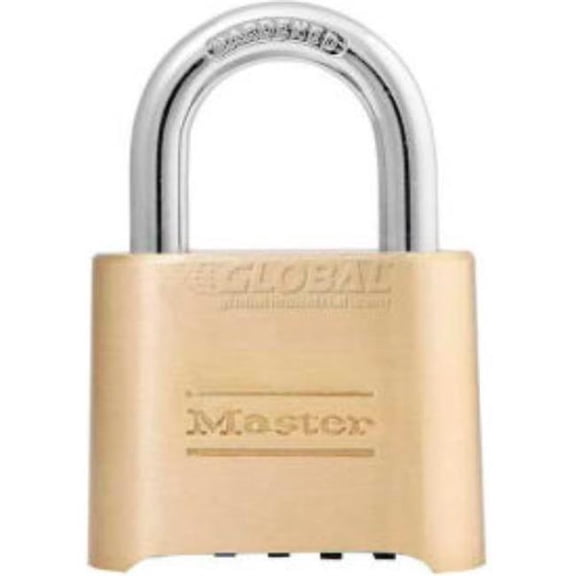 Master Lock B588918 No. 175 Bottom Resettable Combination Padlocks - Gold