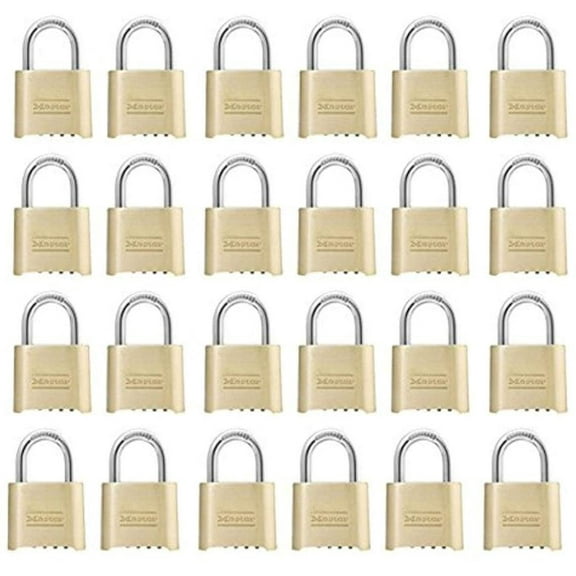 Master Lock Combination Padlock 175D Resettable - 1 in Shackle - 24 Pack