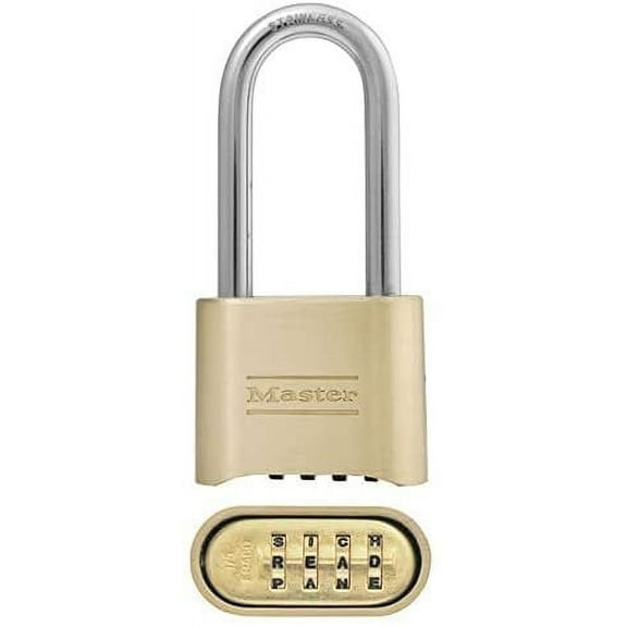 Master Lock Combination Padlock 175DLHWD - Hardened Steel, Gold - 8pk Padlocks