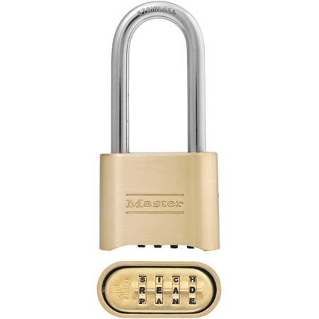 Master Lock Combination Padlock 175DLHWD - Hardened Steel, Gold - 8pk Padlocks