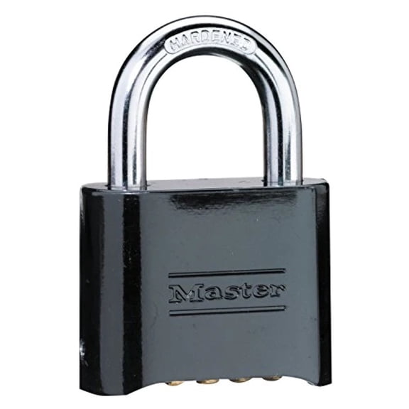Master Lock 178D Locker Lock Set Your Own Combination Padlock, 1 Pack, Black