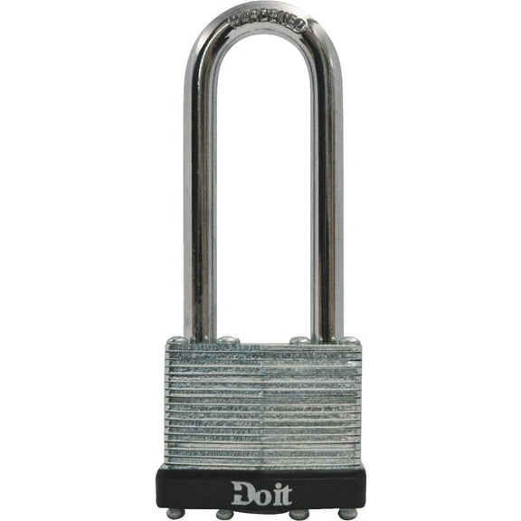 Master Lock Keyed Alike Padlock 1803KALHDIB - Hardened Steel, 4-Pin - 1-1/2 In, 2 Keys