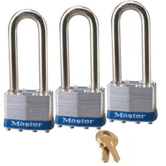 Master Lock 1TRILJ 1.75 in. Laminated Steel Body Padlock, 3 Pack
