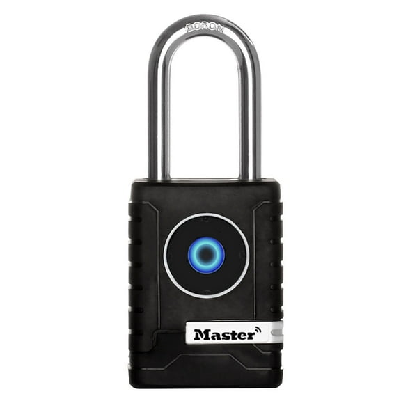 Master Lock 2-7/32 Inch Metal Body Battery-Powered Bluetooth Outdoor Padlock