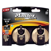 Master Lock 2.75 in. Keyed Alike Ball Bearing Locking Steel Shrouded Shackle Padlock - Pack of 2
