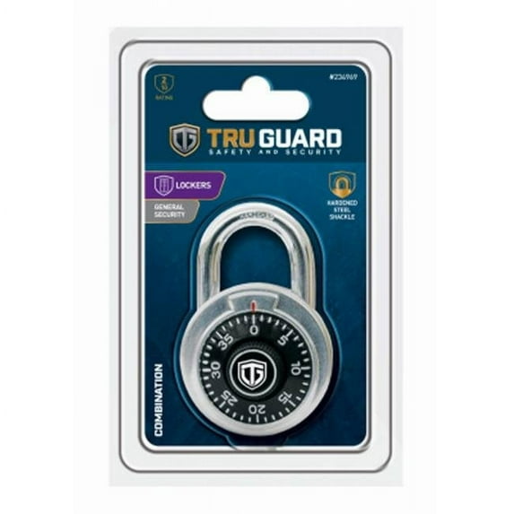 Master Lock 234969 1.87 in. 48 mm Tru-Guard Wide Preset Combination Padlock with 3 Digit Black Dial