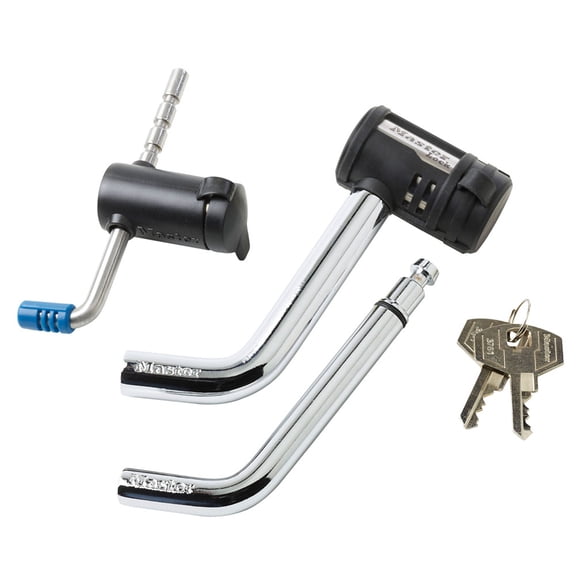Master Lock 2848DAT Swivel Head Receiver Lock with Stainless Steel Adjustable Coupler Latch Lock 1/2in (13mm) and 5/8in (16mm)