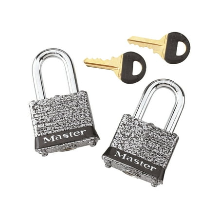 Master Lock 380T Keyed Padlock 1-9/16 in W Body 1-1/8 in H Shackle Steel