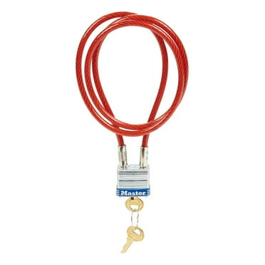 Master Lock 3/16" W x 36" L Steel 4-Pin Cylinder Locking Cable 1 pk