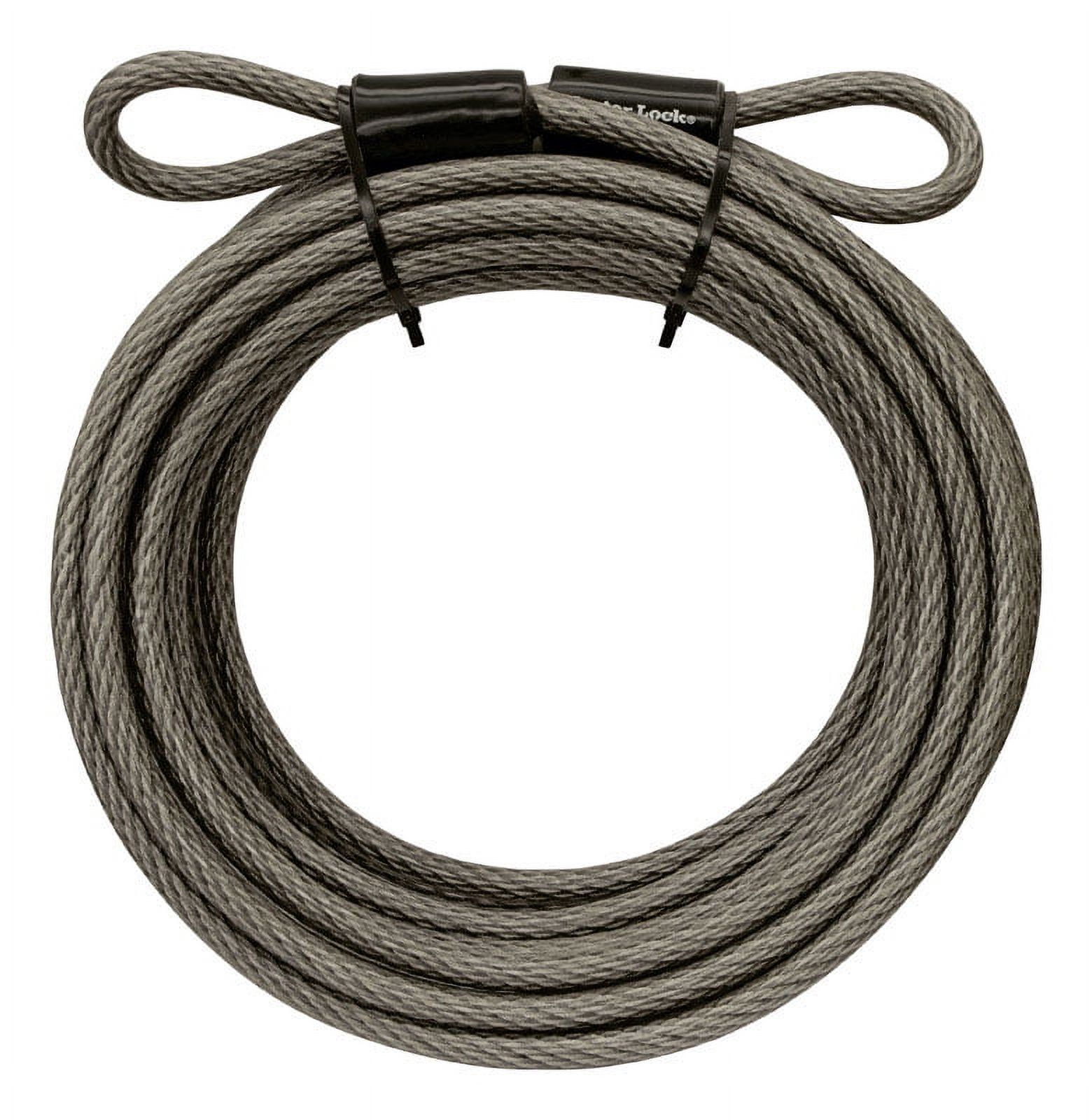 Master Lock 3/8 Dia. x 360 L Vinyl Coated Steel Flexible Braided Steel Cable