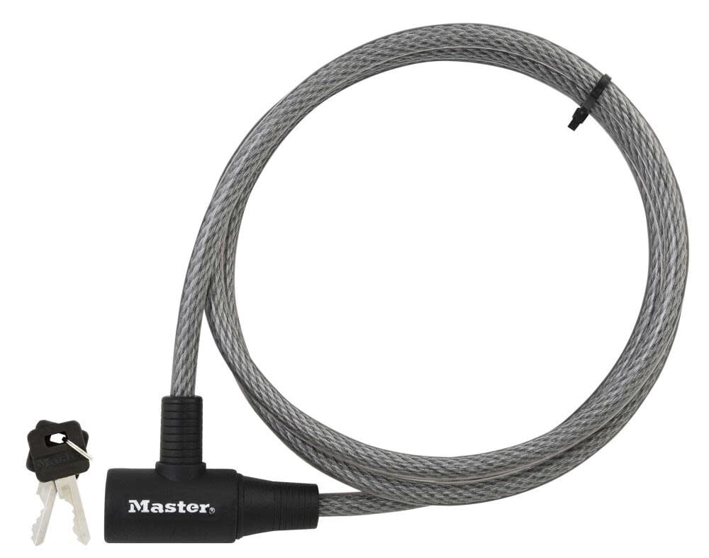 Master Lock 3/8" W x 6 ft. L Vinyl Covered Steel Pin Tumbler Locking Cable 1 pk