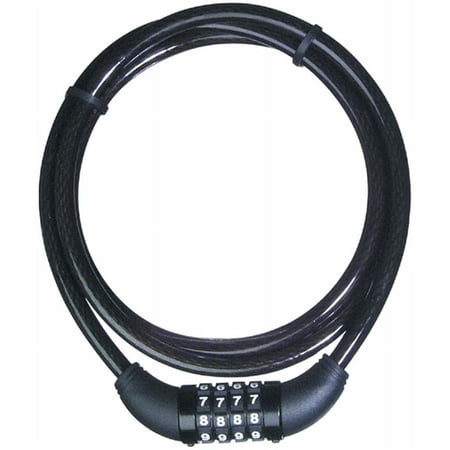 Master Lock Cable Lock Resettable Combination 8119DPF - Alloy Steel - 5' Multicolor — Home & Garage Storage, Stackable Design