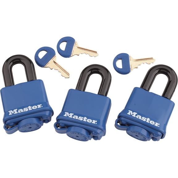 Master Lock 312TRI Weatherproof Padlock 3 Pack